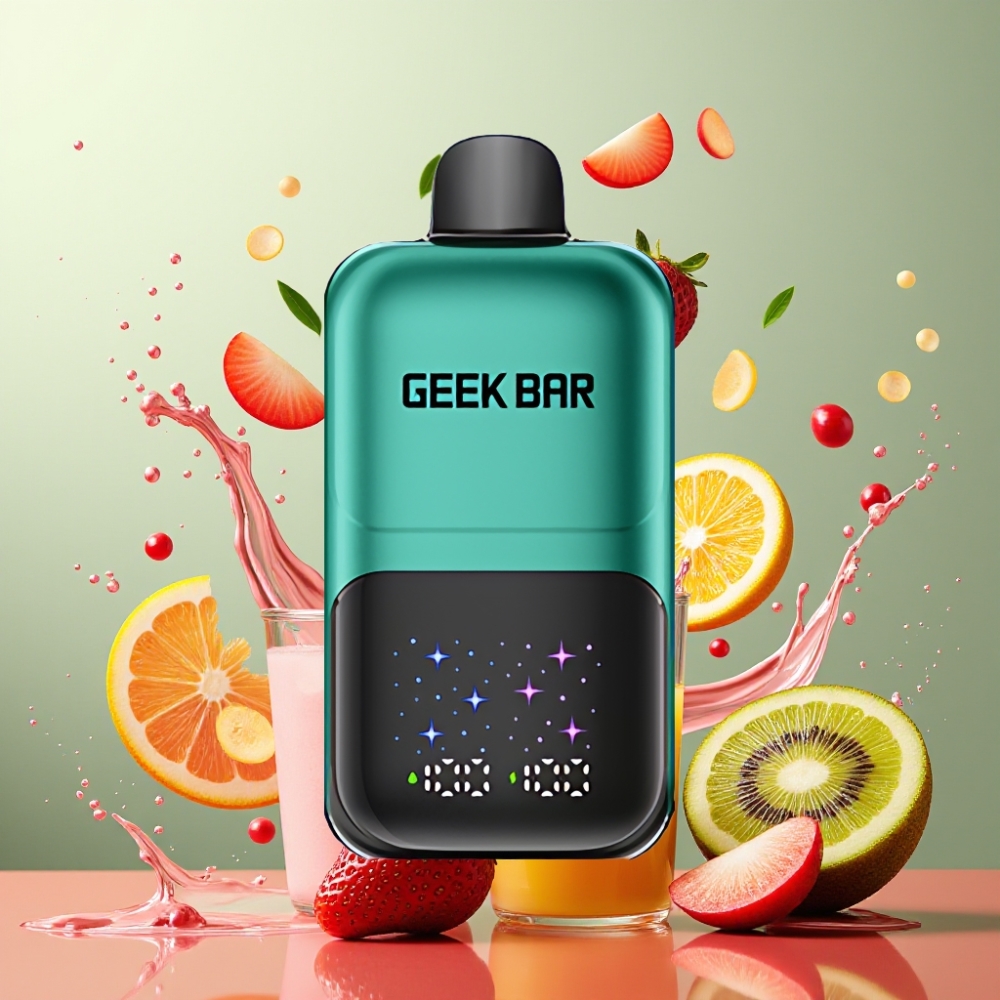 GEEKBAR 2GO 50000 Puffs Engros Danmark Opjusterbar Smag Jordbær & Kiwi