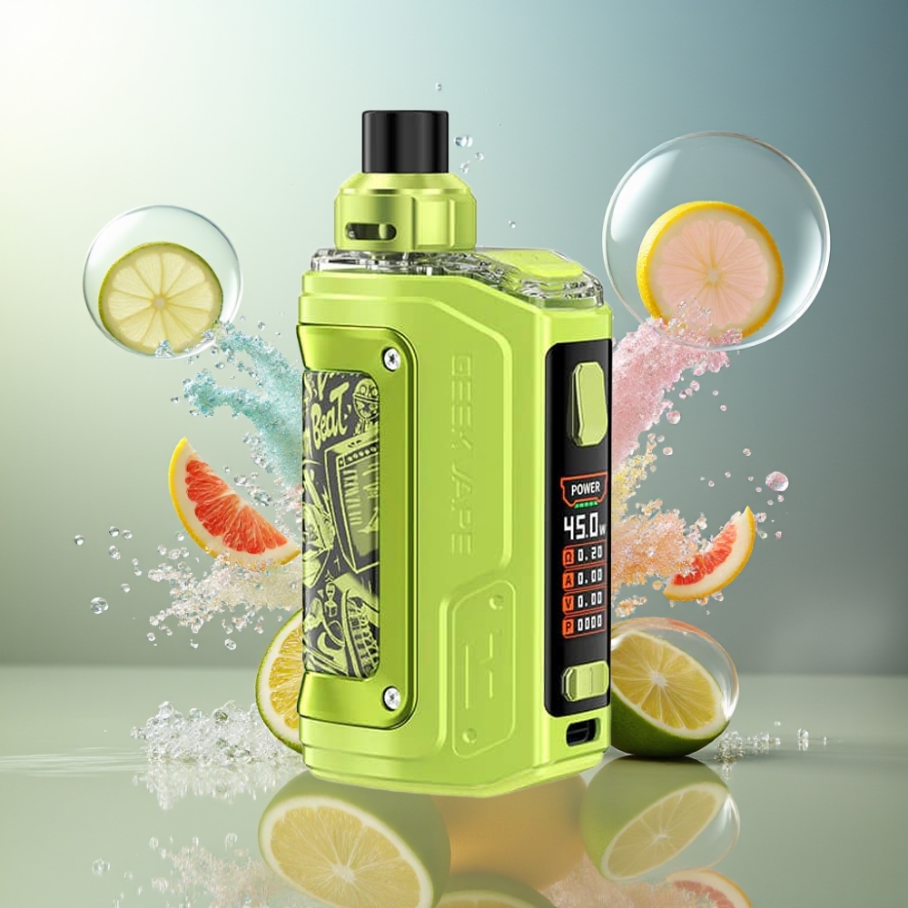 GeekVape H45 Aegis Hero 2 Pod Mod Kit Limegrøn 1400mah Engros Danmark
