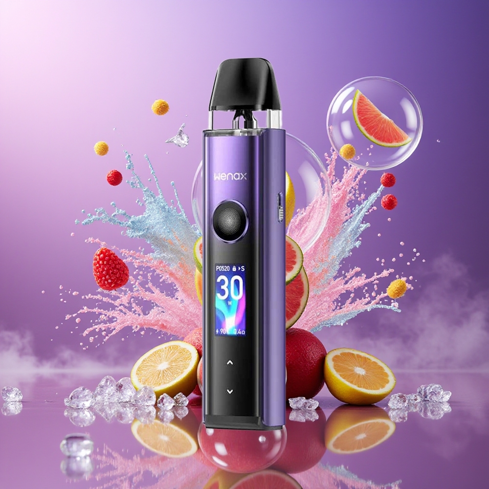GeekVape Wenax Q Pro 2mund Type-C 5V/2A Hurtigopladning Lysende Lilla Engros Danmark
