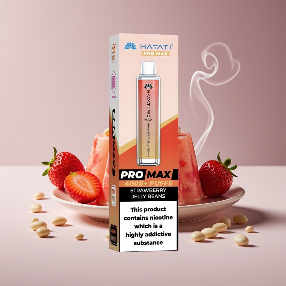 Hayati Pro Max 4000 Puffs Engros Danmark 1400mAh Ombær Jelly Beans