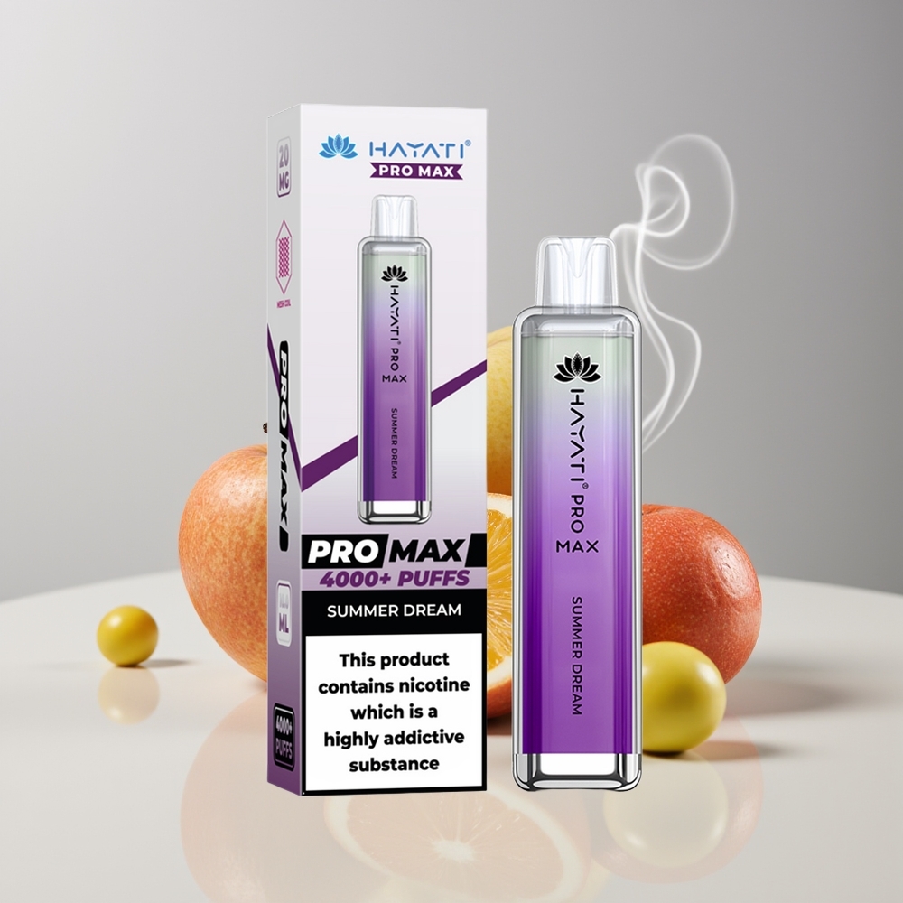 Hayati Pro Max 4000 Puffs Engros Danmark 1400mAh Sommertræf
