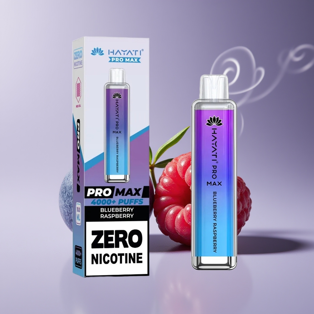 Hayati Pro Max 4000 Puffs Engros Danmark 2% Nikotin Blåbær Hindbær