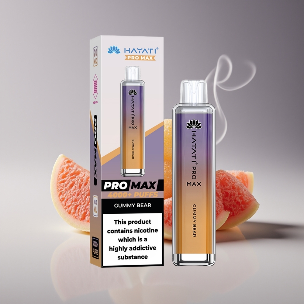 Hayati Pro Max 4000 Puffs Engros Danmark 2% Nikotin Gummibjørn Disposable Vape