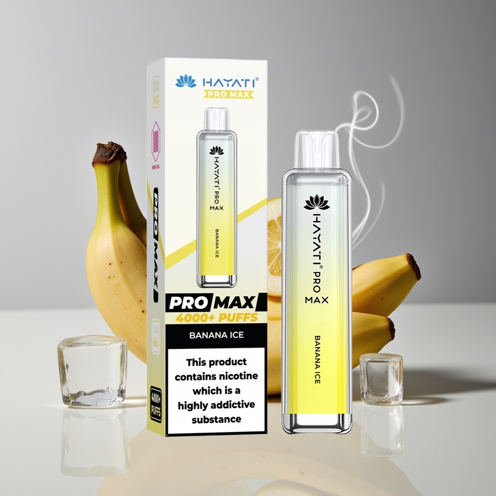 Hayati Pro Max 4000 Puffs Engros Danmark 5% Nikotin Disposable Vape Banan Is