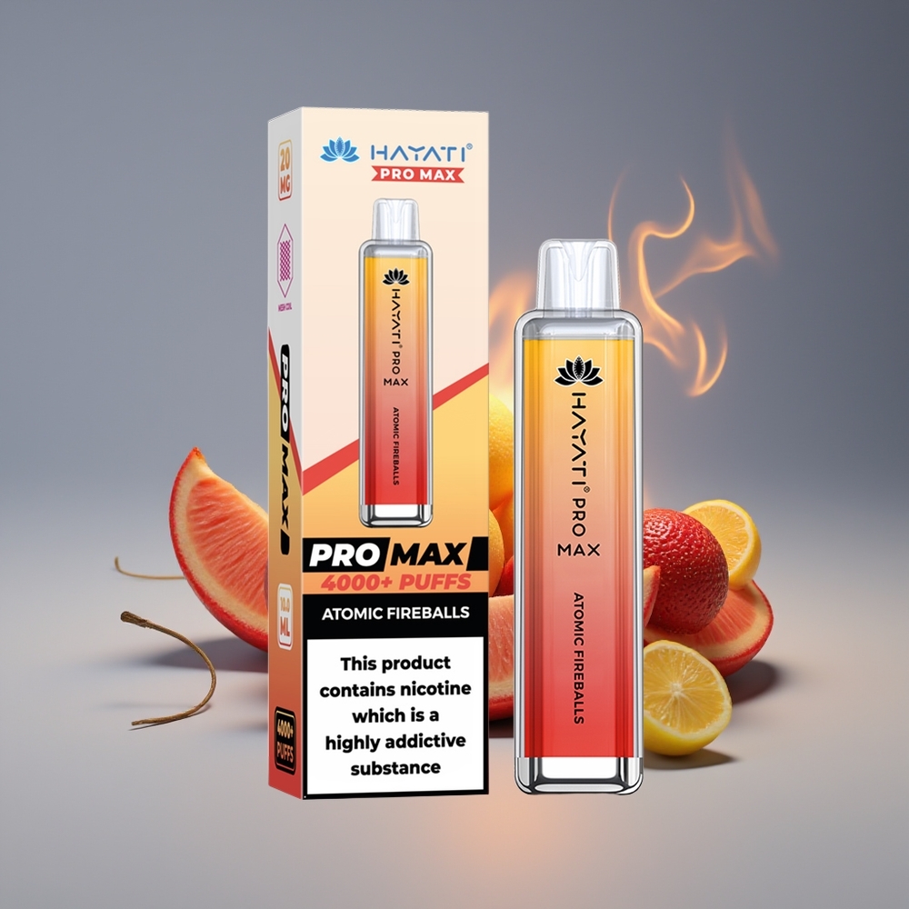Hayati Pro Max 4000 Puffs Engros Danmark Atomisk Ildkugler 2% Nikotin