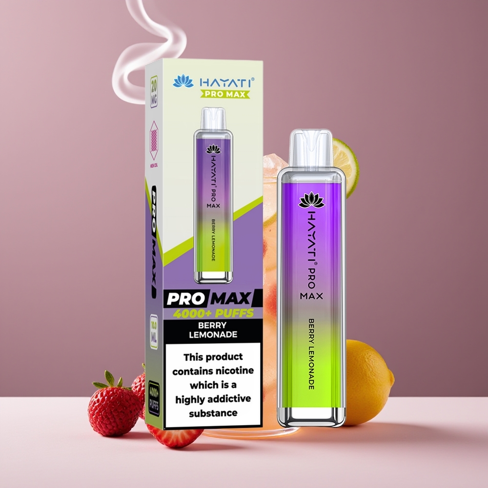 Hayati Pro Max 4000 Puffs Engros Danmark Bær Lemonade 1400mAh