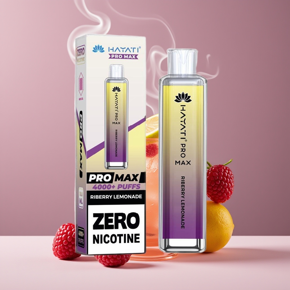 Hayati Pro Max 4000 Puffs Engros Danmark Disposable Vape Hindbær Lemonade 2% Nikotin