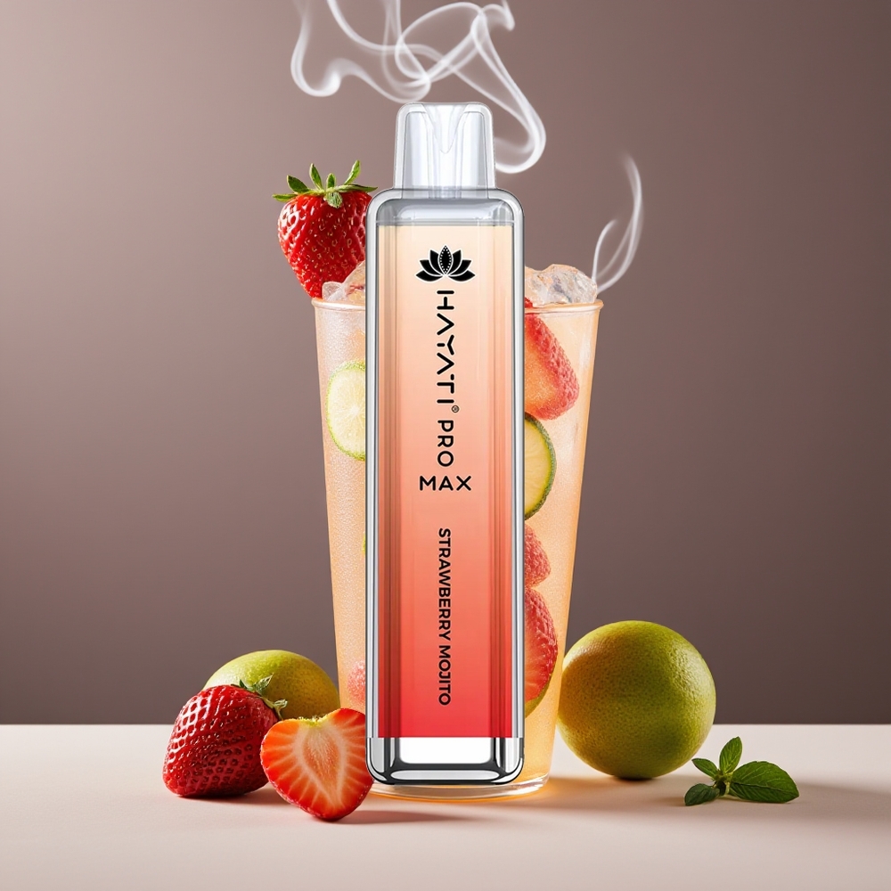 Hayati Pro Max 4000 Puffs Engros Danmark Disposable Vape Jordbær Mojito 2% Nikotin