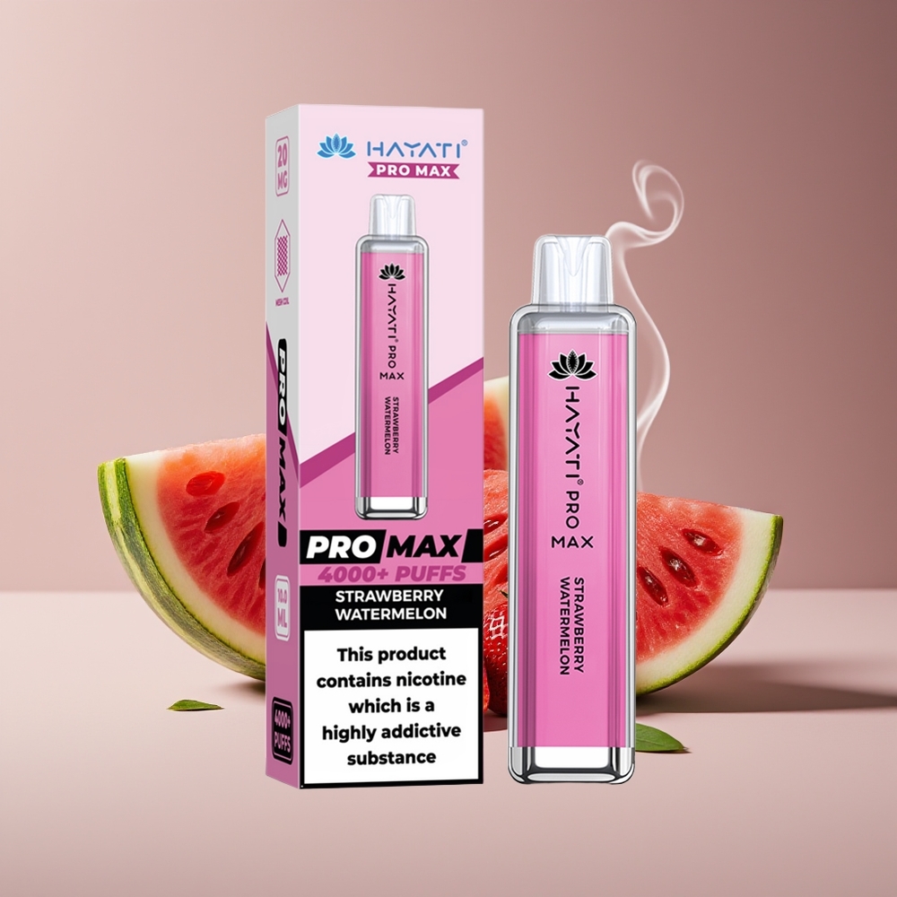 Hayati Pro Max 4000 Puffs Engros Danmark Disposable Vape Jordbær Vandmelon 5% Nikotin