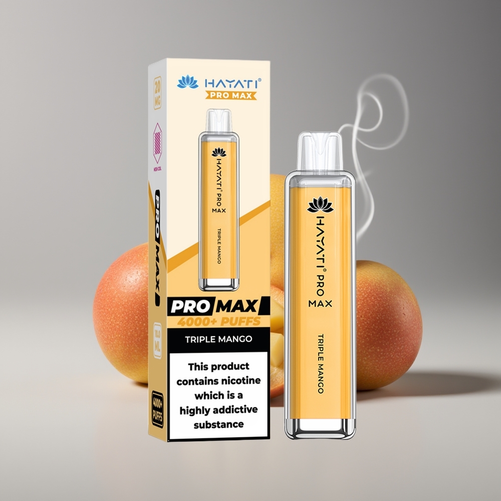 Hayati Pro Max 4000 Puffs Engros Danmark Triple Mango 1400mAh