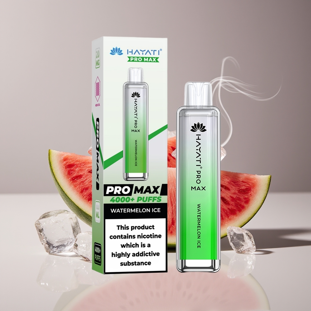 Hayati Pro Max 4000 Puffs Engros Danmark Vandmelon Is 2% Nikotin