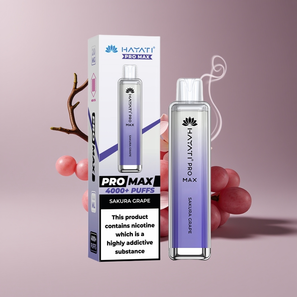 Hayati Pro Max 4000 Sug Engros Danmark Dual 1.1 Ohm Mesh Sakura Drue