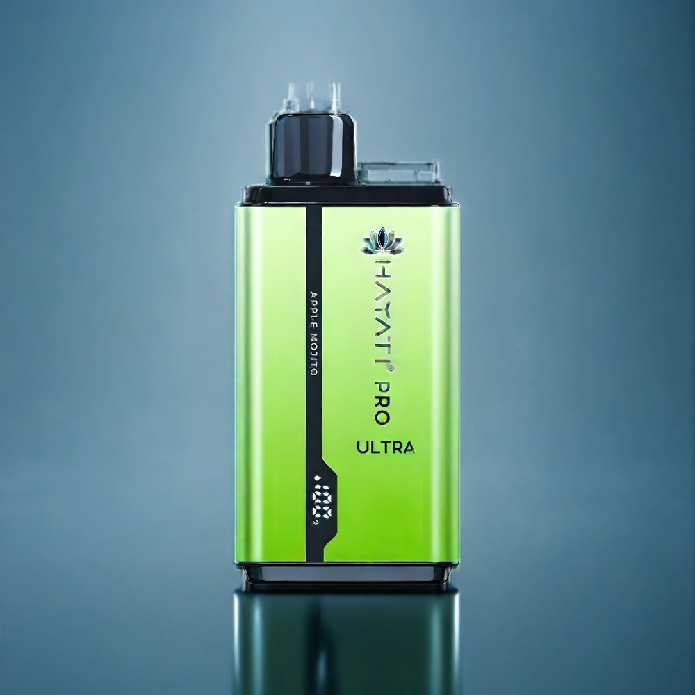 Hayati Pro Ultra 15000 Puffs Æble Mojito 2 12ml Engros Danmark