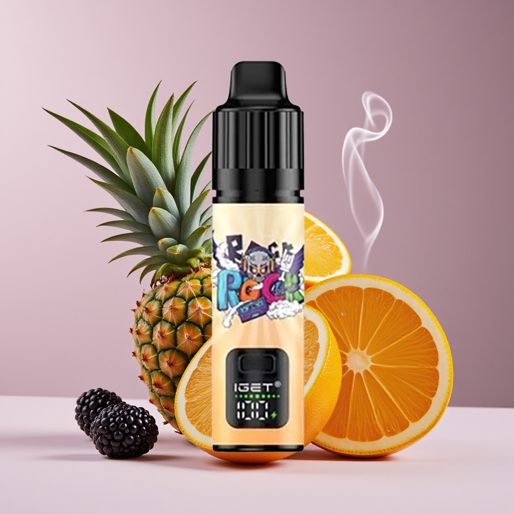 IGET BAR PLUS S3 POD 10000 Puffs Engros Danmark 5% Nikotin Brommelhindbær Ananas Appelsin