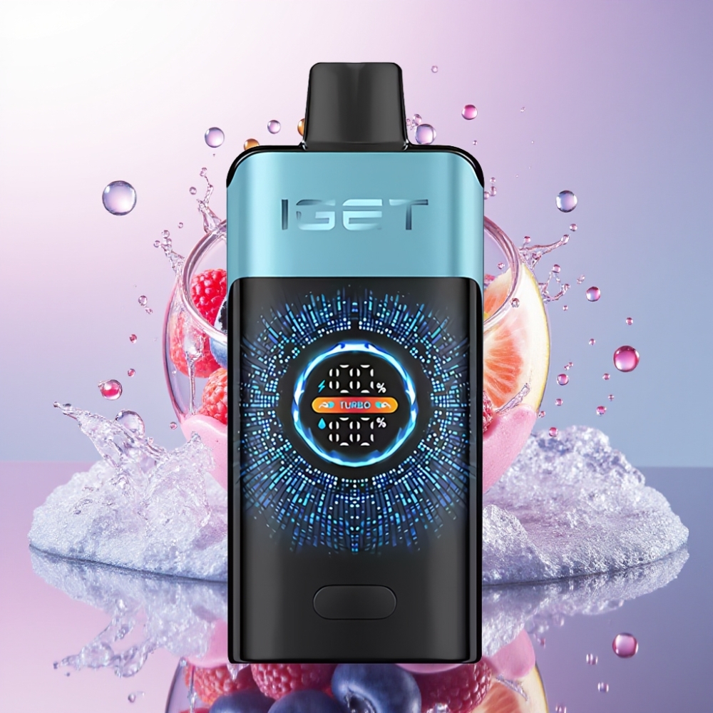 IGET ONE 12000 Puffs Engros Danmark 2700 mAh Batteri Blåbær Is Vape