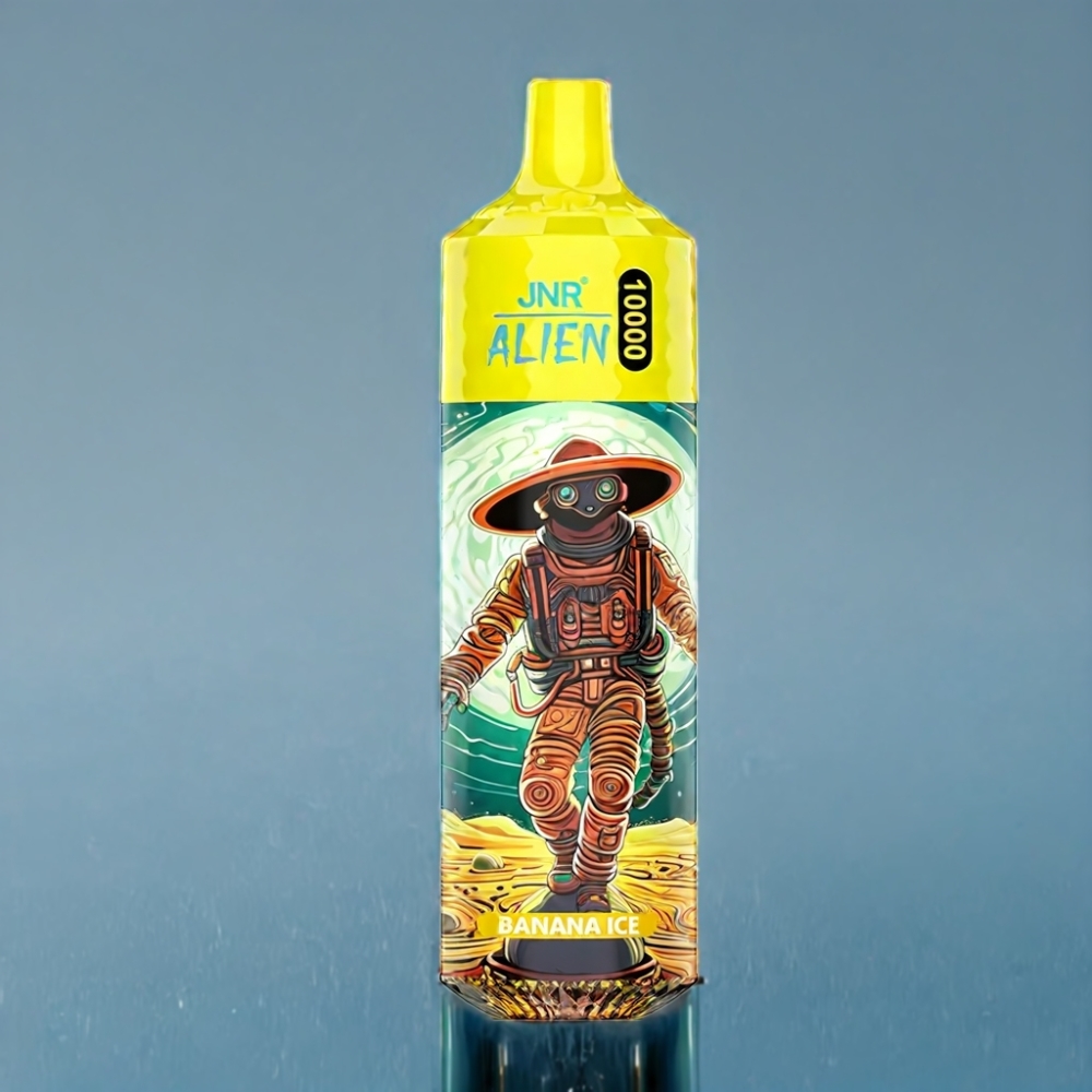JNR Alien 10000 Puffs Bananis Is Engros Danmark Med LED Lys