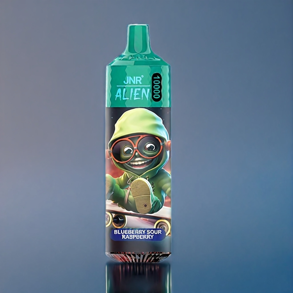 JNR Alien 10000 Puffs Blåbær Sur Hindbær med LED (RGB) Engros Danmark