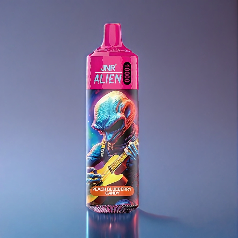 JNR Alien 10000 Puffs Fersken Blåbær Candy 20ml Engros Danmark