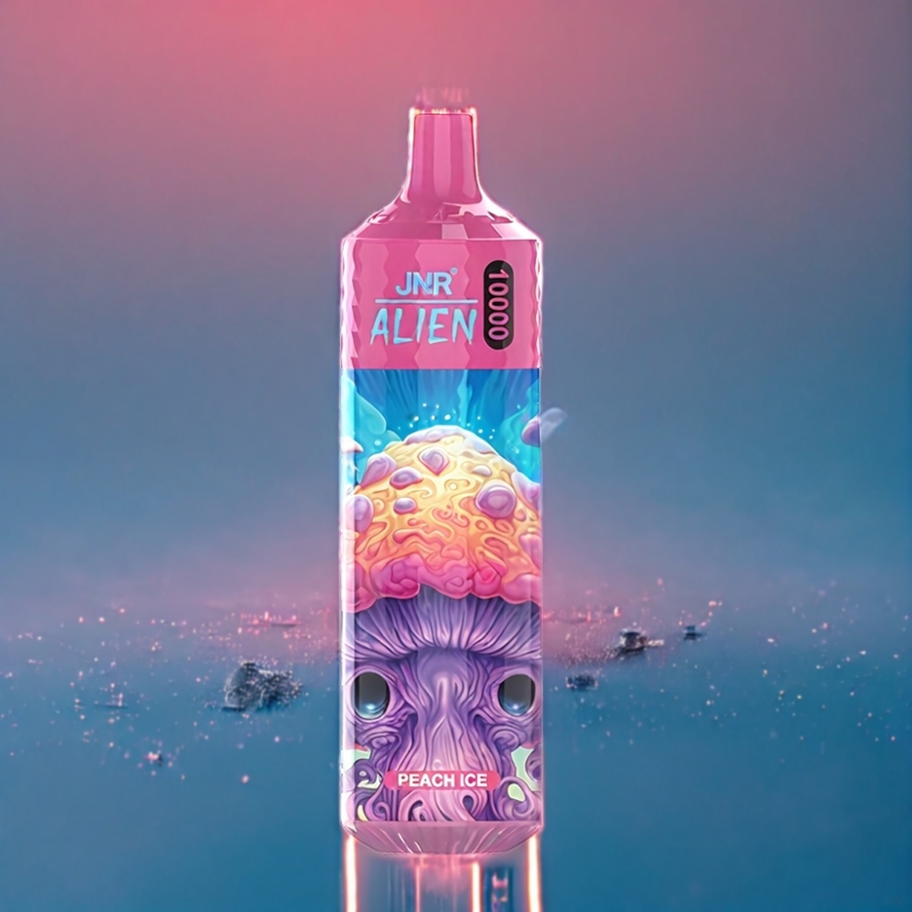 JNR Alien 10000 Puffs Fersken Is Med LED (RGB) Engros Danmark