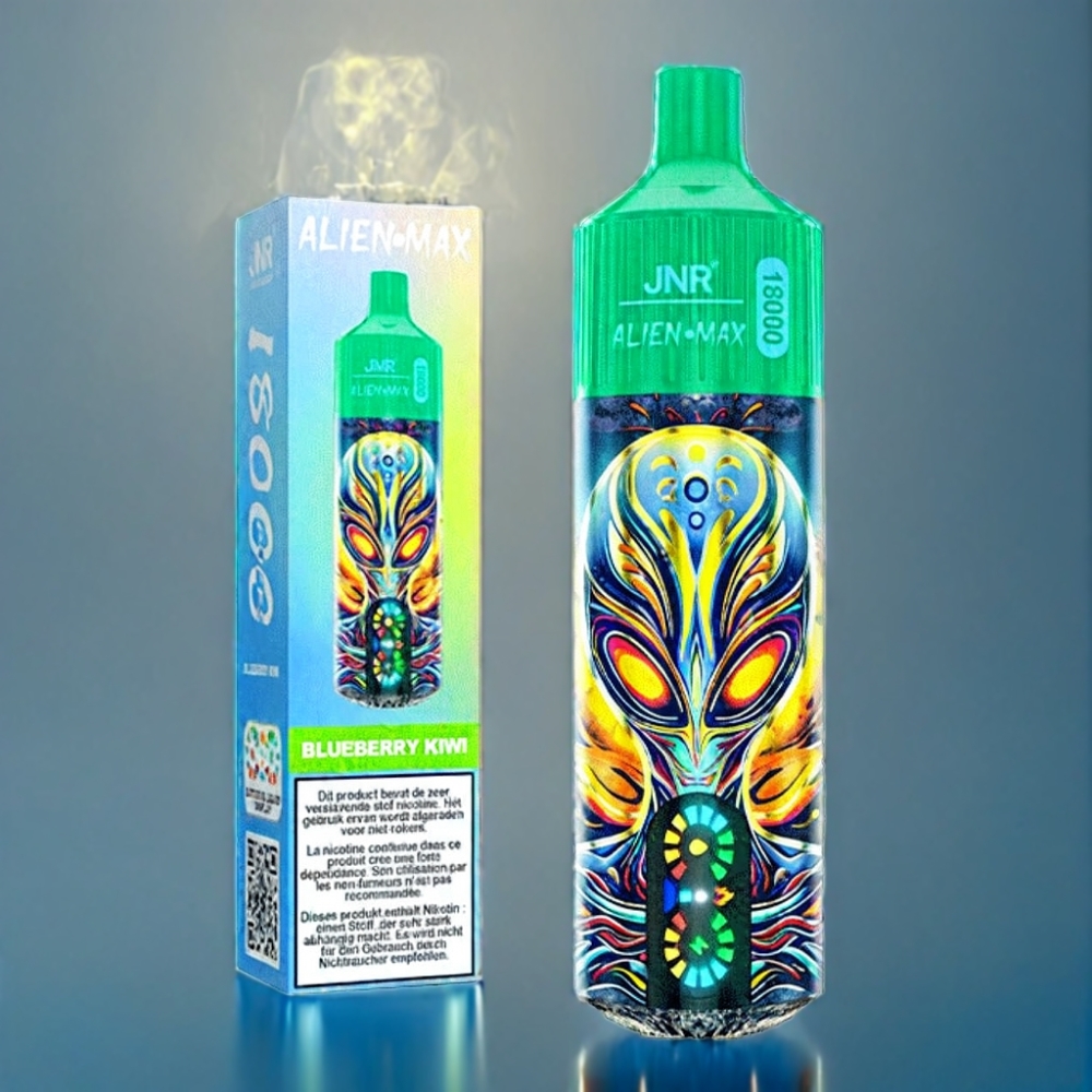 JNR Alien Max 18000 Puffs Blåbær Kiwi Type-C Engros Danmark