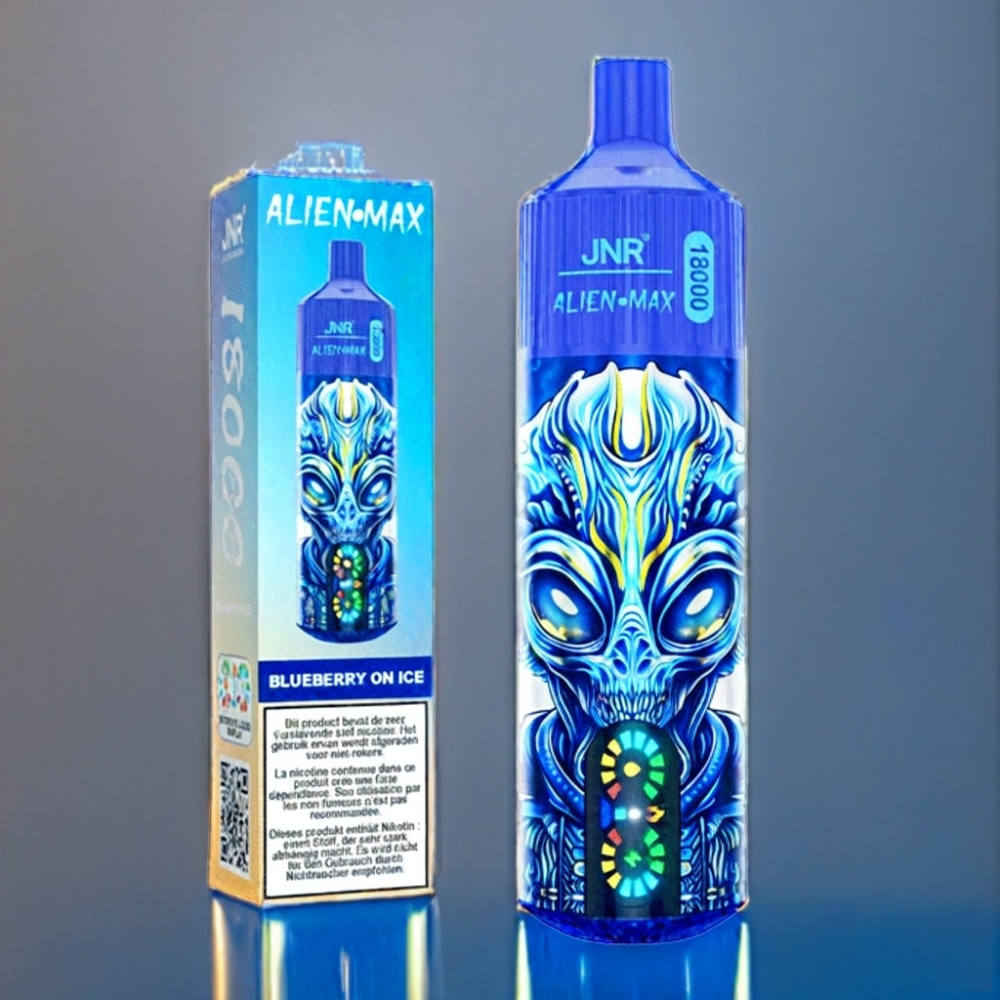 JNR Alien Max 18000 Puffs Blåbær På Is med Smart LED Display Engros Danmark