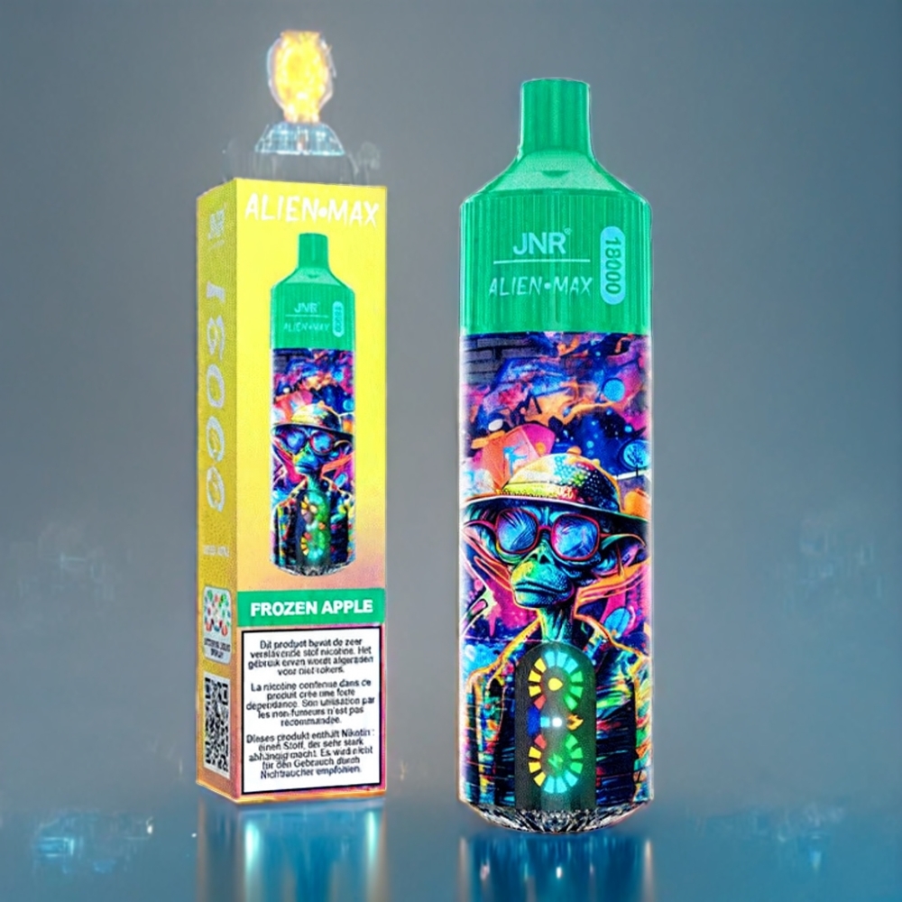 JNR Alien Max 18000 Puffs Frosset Æble Dual Mesh Coil Engros Danmark