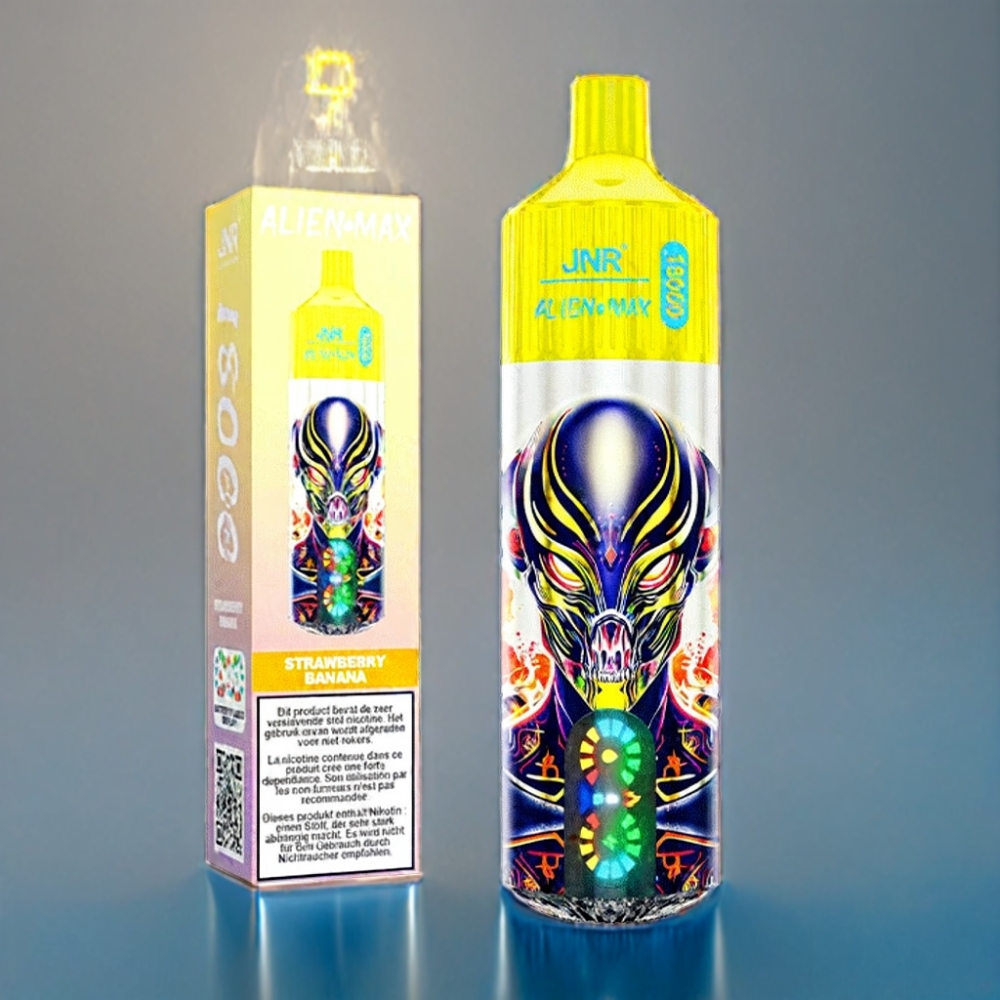JNR Alien Max 18000 Puffs Jordbær Banan Type-C Engros Danmark