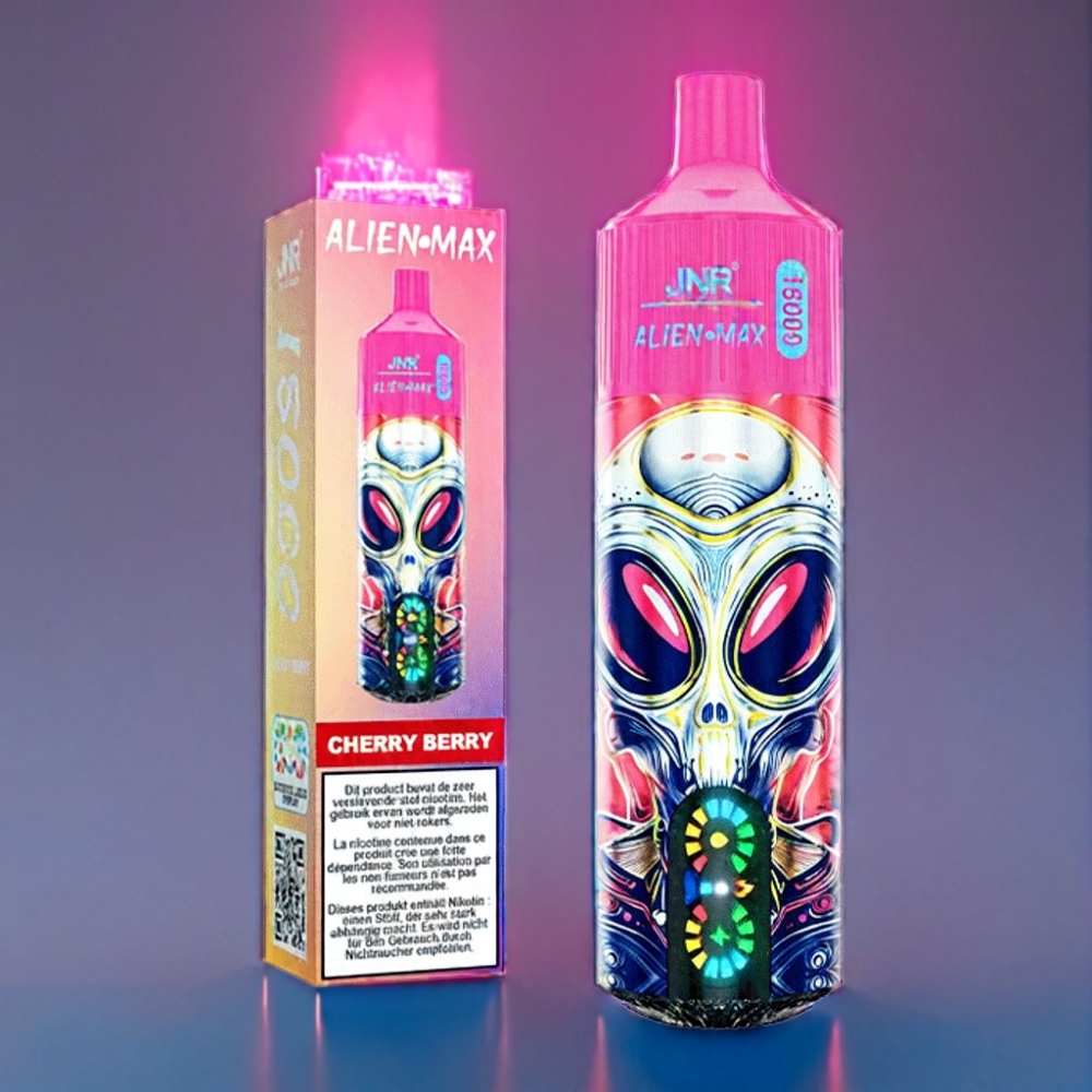 JNR Alien Max 18000 Puffs Kirsebær Bær Dual Mesh Engros Danmark