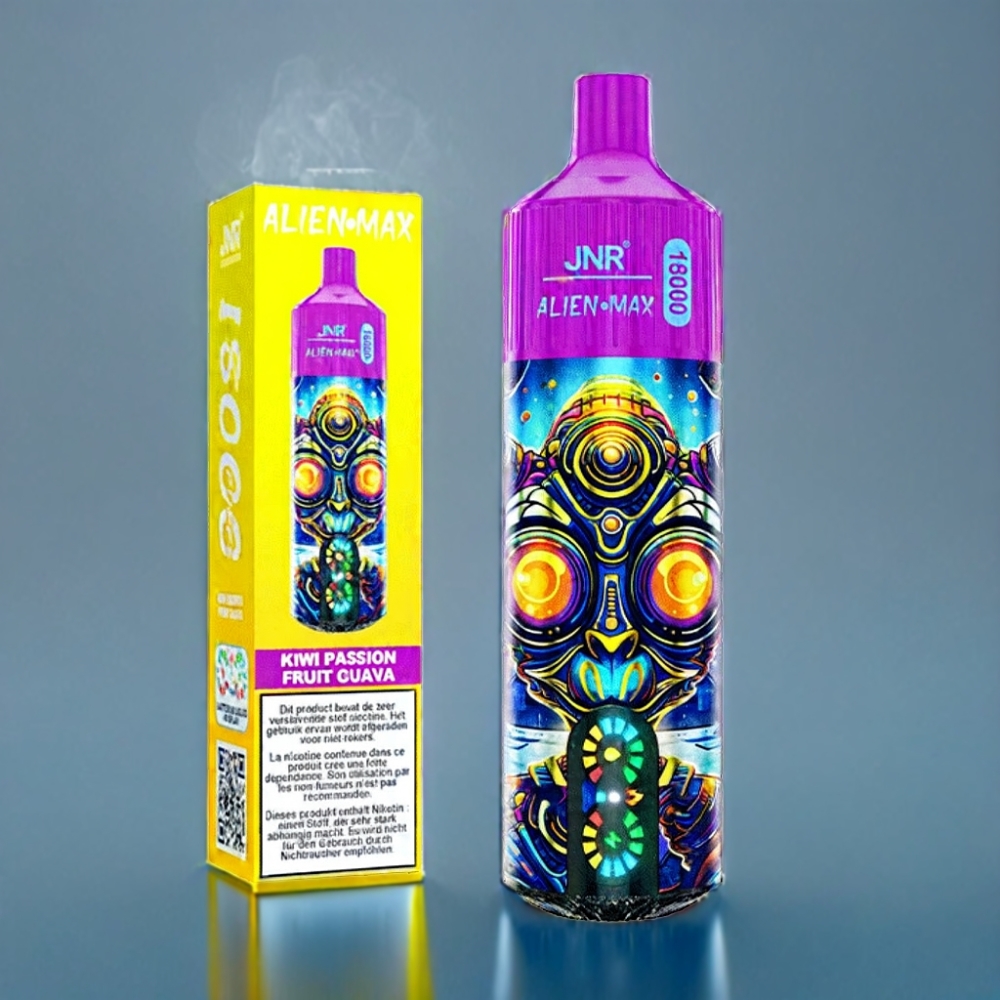 JNR Alien Max 18000 Puffs Kiwi Passionsfrugt Guava Dual Mesh Coil Engros Danmark