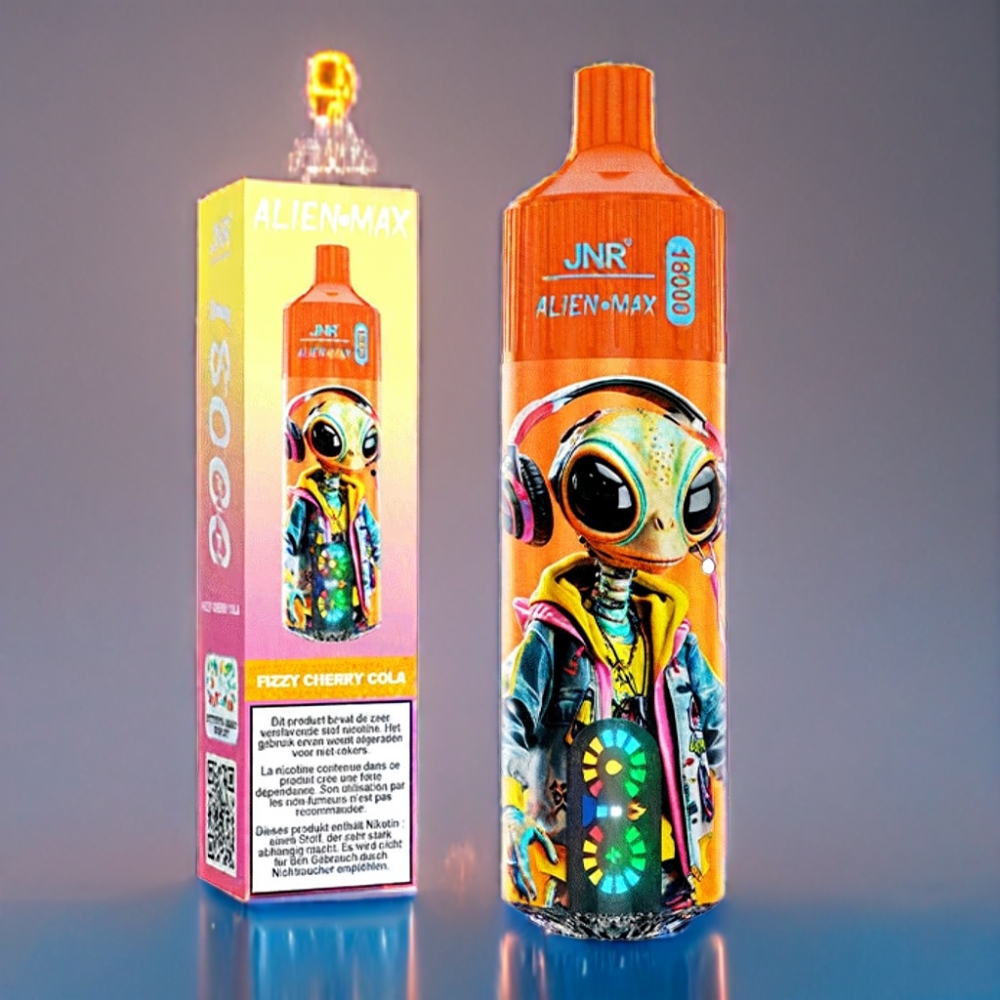 JNR Alien Max 18000 Puffs Sprudlende Kirsebær Cola Type-C Engros Danmark