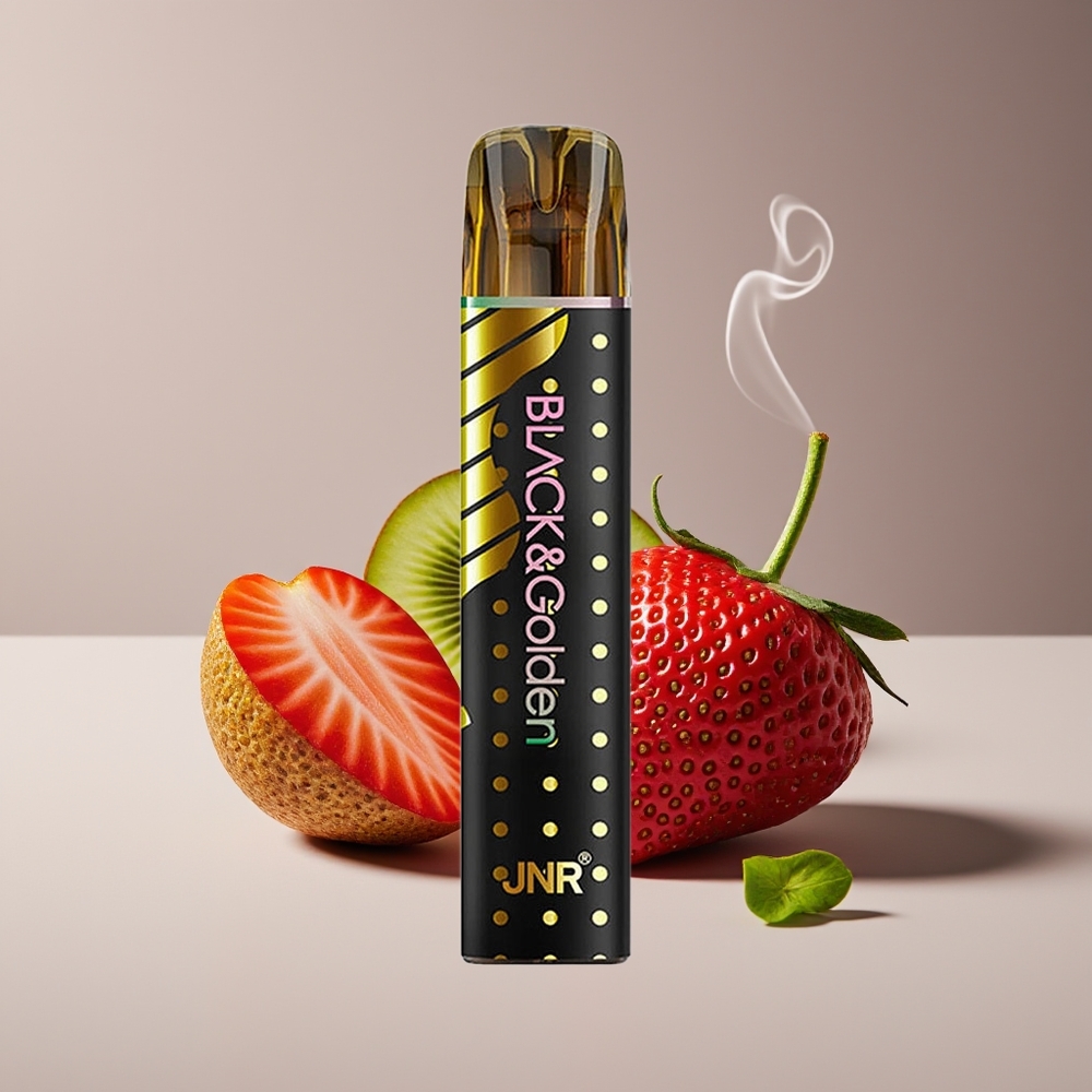 JNR Black&Golden 600+200 Puffs Engros Danmark 550mAh Jordbær Kiwi