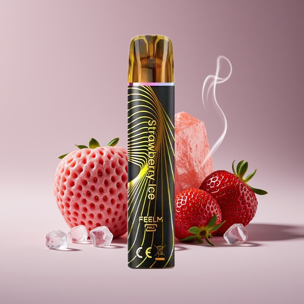 JNR Black&Golden 600+200 Puffs Engros Danmark Jordbær Is 550mAh