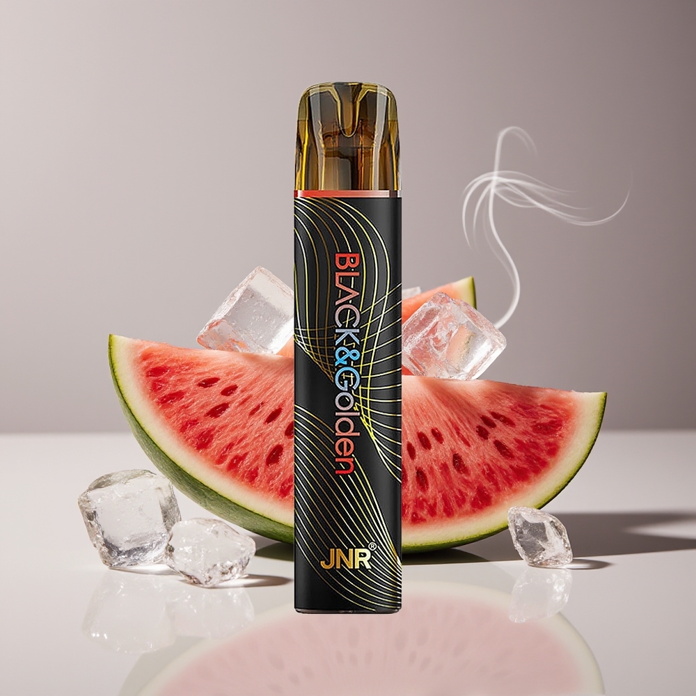 JNR Black&Golden 600+200 Puffs Engros Danmark Vandmelon Is 550mAh
