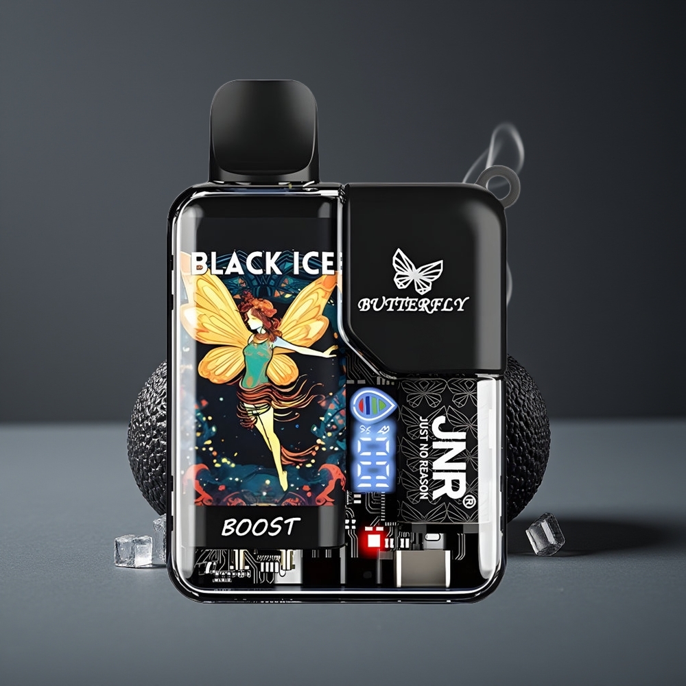 JNR Butterfly 8500 Puffs 15ml Engros Danmark Sort Is