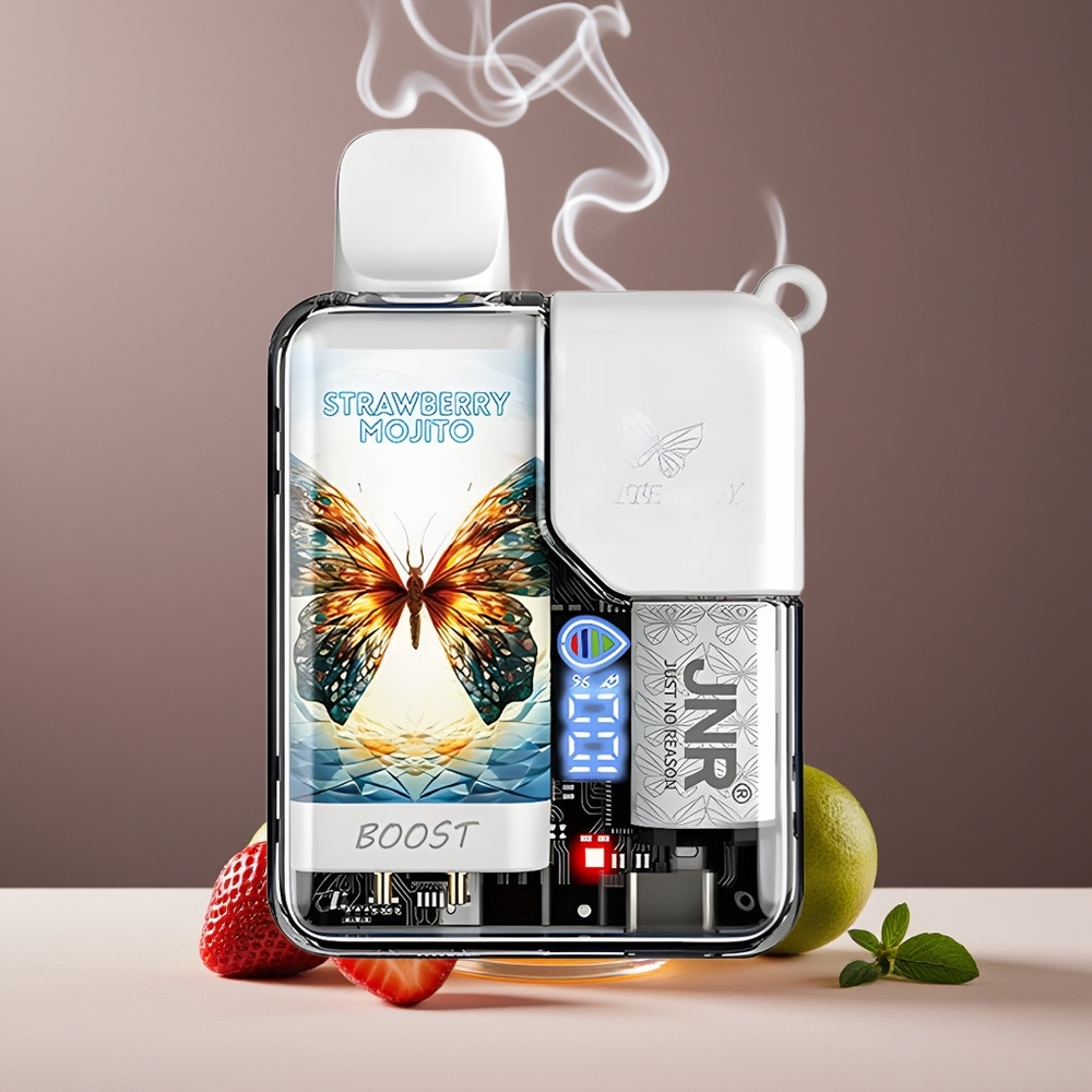 JNR Butterfly 8500 Puffs Engros Danmark 1200mAh Jordbær Mojito