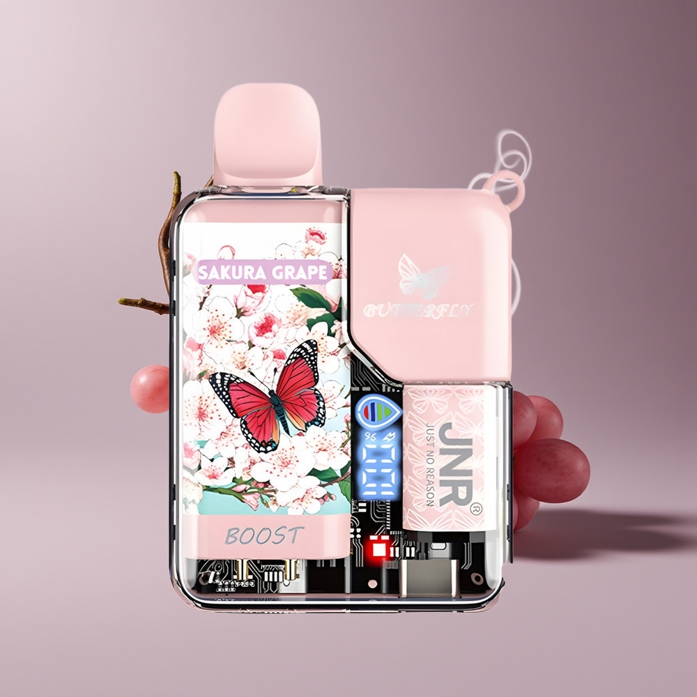JNR Butterfly 8500 Puffs Engros Danmark Disposable Vape Sakura Vin