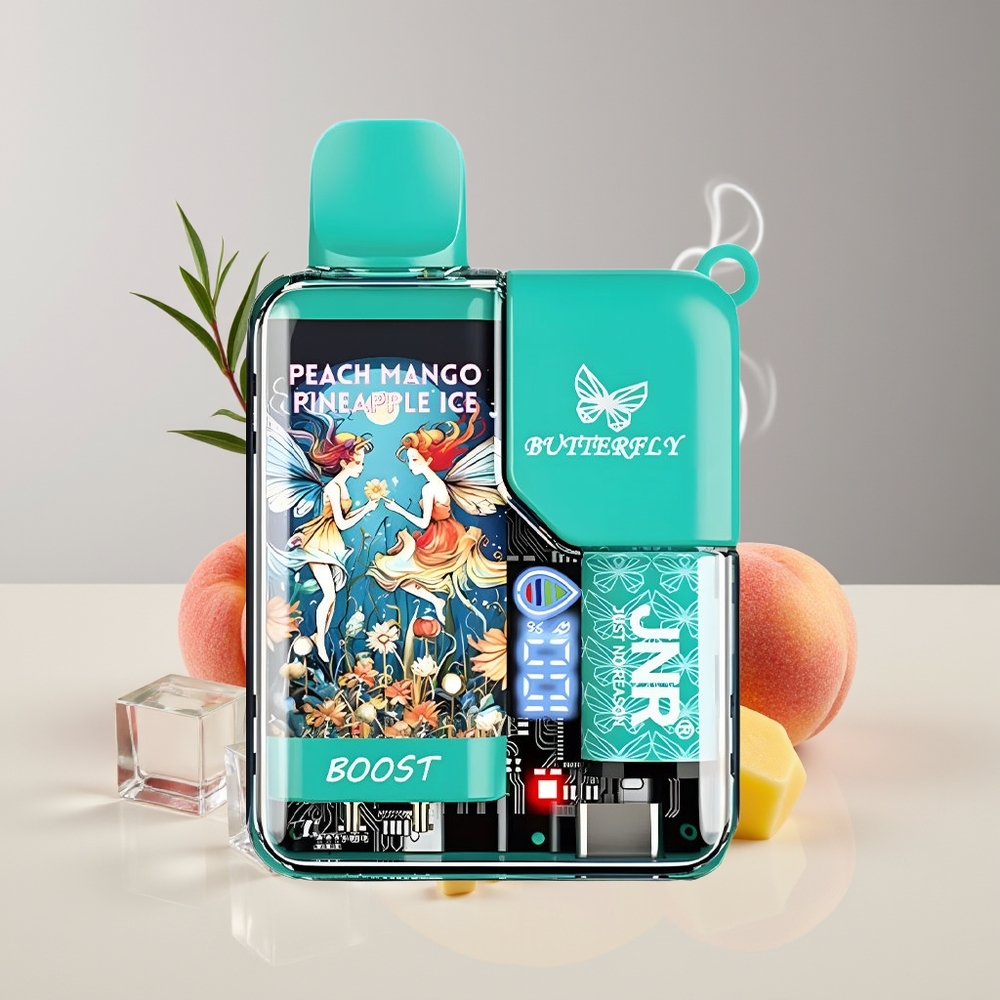 JNR Butterfly 8500 Puffs Engros Danmark Fersken Mango Ananas Is 1200mAh