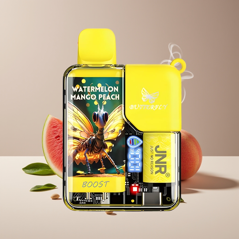 JNR Butterfly 8500 Puffs Engros Danmark Vandmelon Mango Fersken 1200mAh