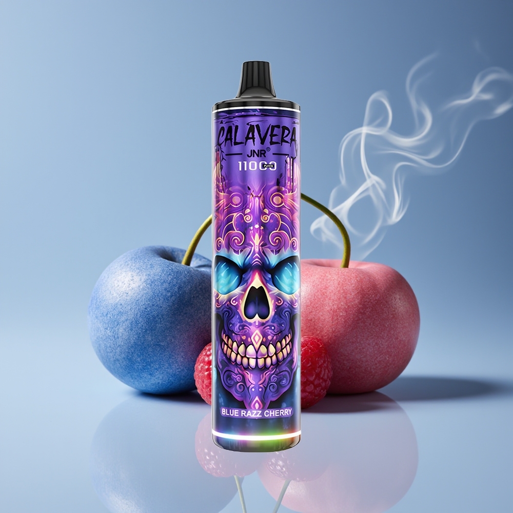 JNR Calavera 11000 Puffs Engros Danmark 21ml Blå Hindbær Kirsebær