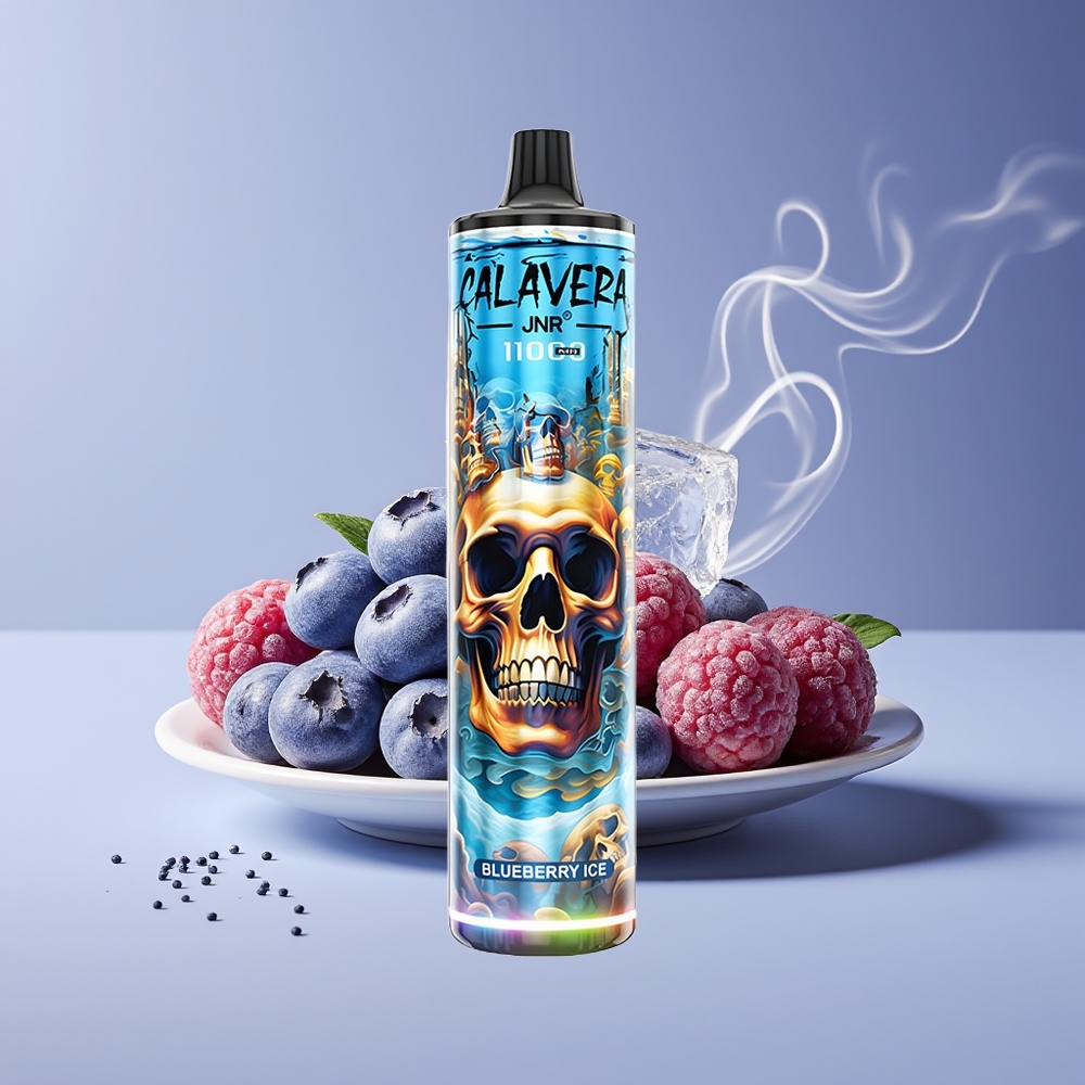 JNR Calavera 11000 Puffs Engros Danmark Bærbar Vape Blåbær Is 850 mAh