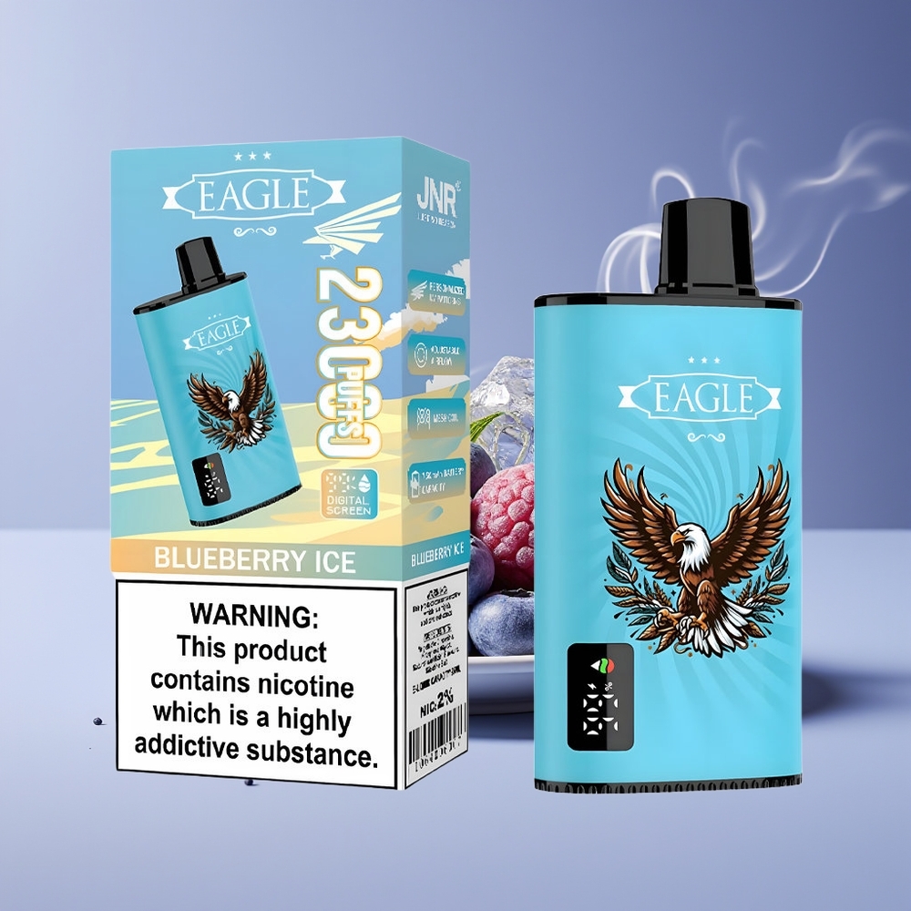 JNR EAGLE Smart 23000 Puffs Engros Danmark Disposable Vape Blåbær Is med Digital Skærm