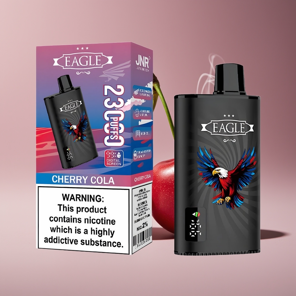 JNR EAGLE Smart 23000 Puffs Engros Danmark Disposable Vape Kirsebær Cola med Digital Skærm