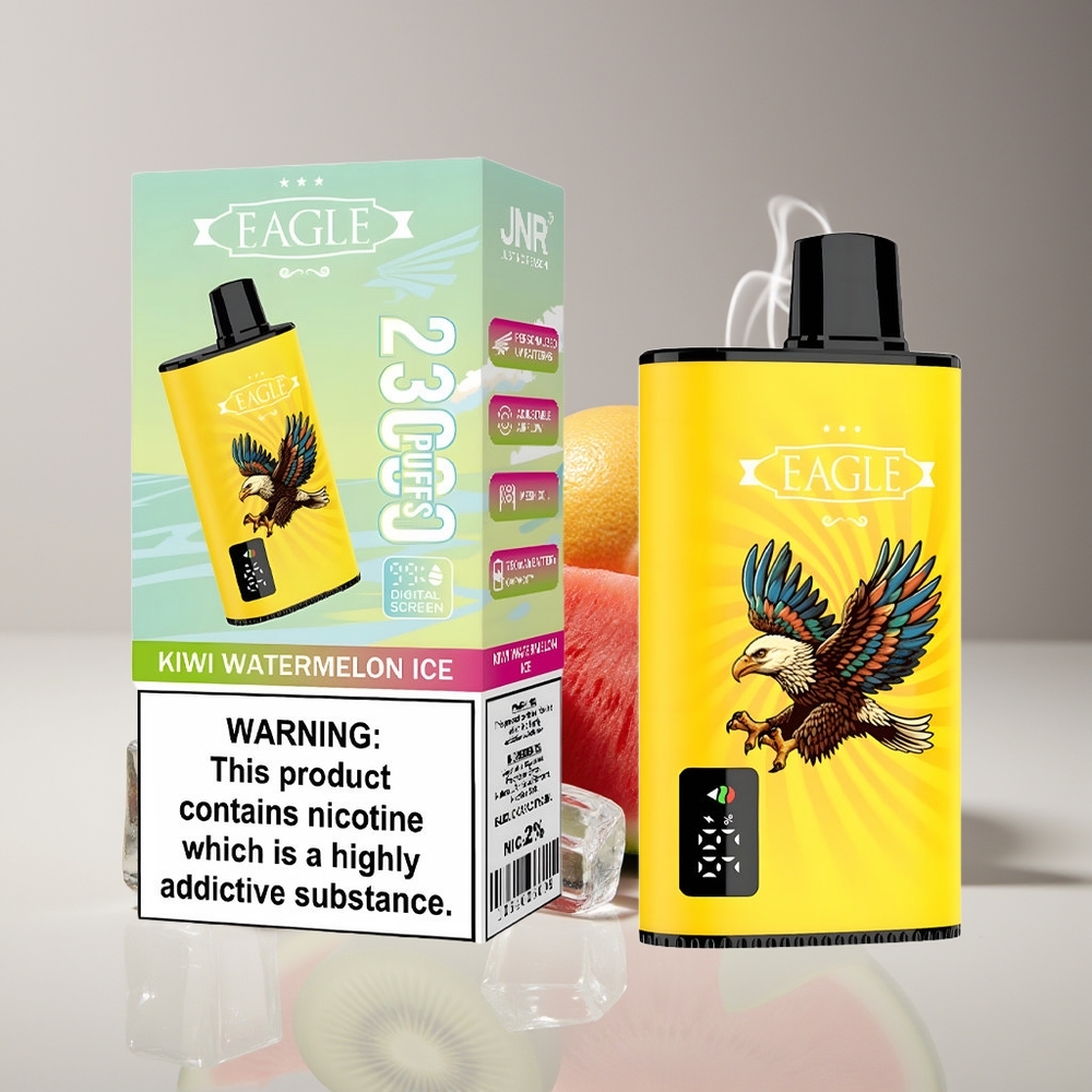 JNR EAGLE Smart 23000 Puffs Engros Danmark Disposable Vape Kiwi Vandmelon Is med Digital Skærm