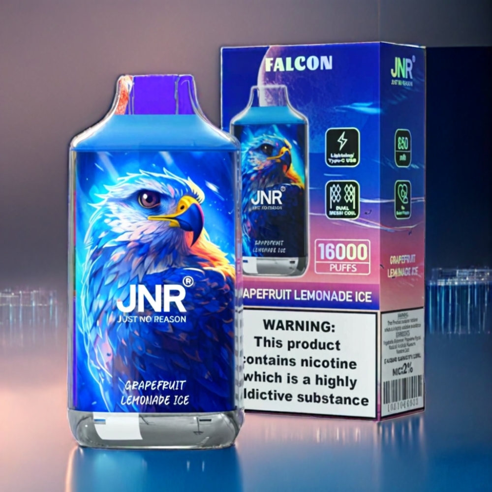 JNR Falcon 16000 Puffs Grapefrugt Lemonade Is med Smart LED Display Engros Danmark