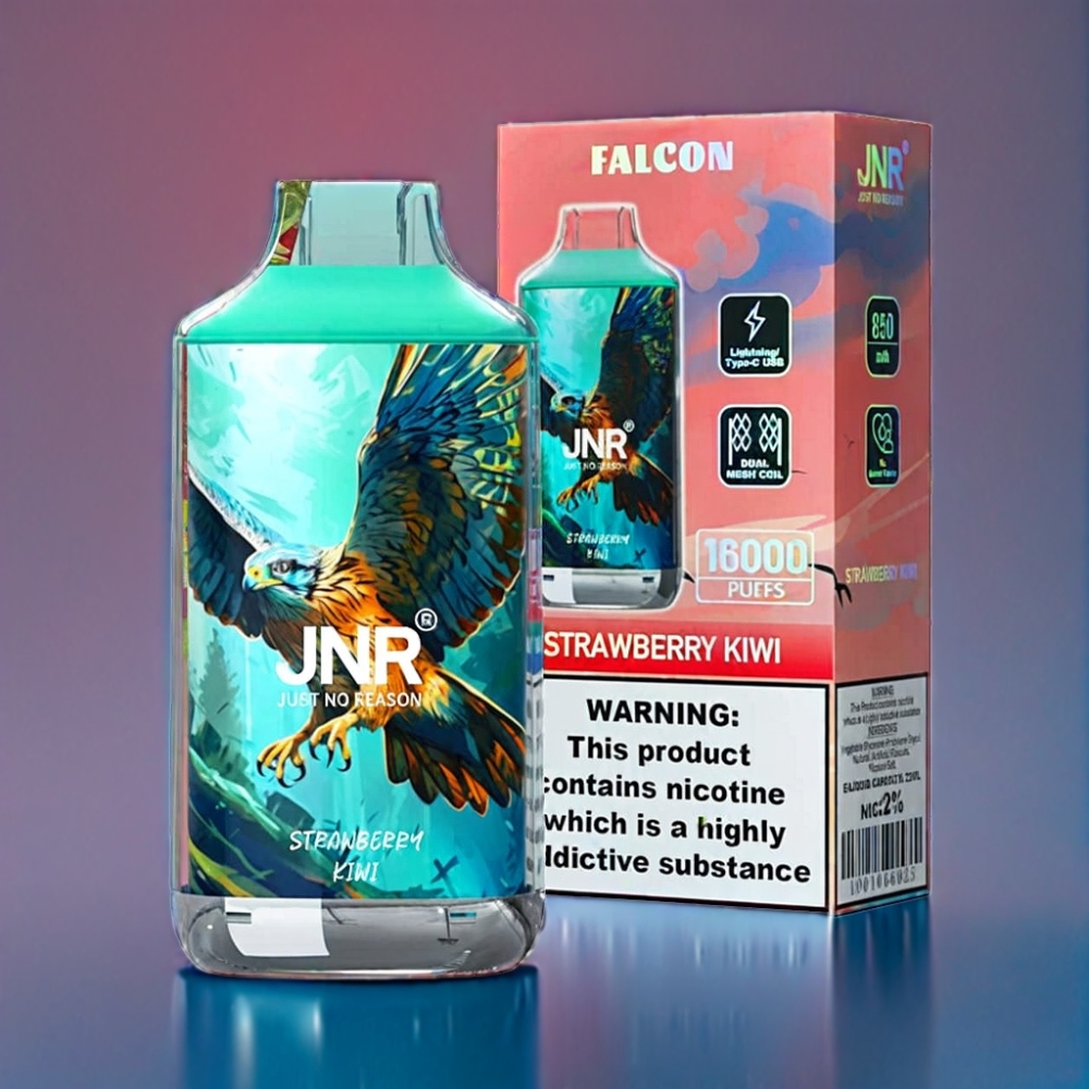 JNR Falcon 16000 Puffs Jordbær Kiwi 850 mAh Engros Danmark
