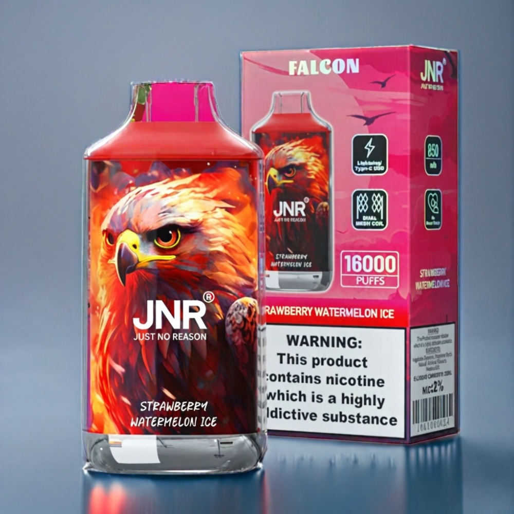 JNR Falcon 16000 Puffs Jordbær Vandmelon Is 22ml Engros Danmark