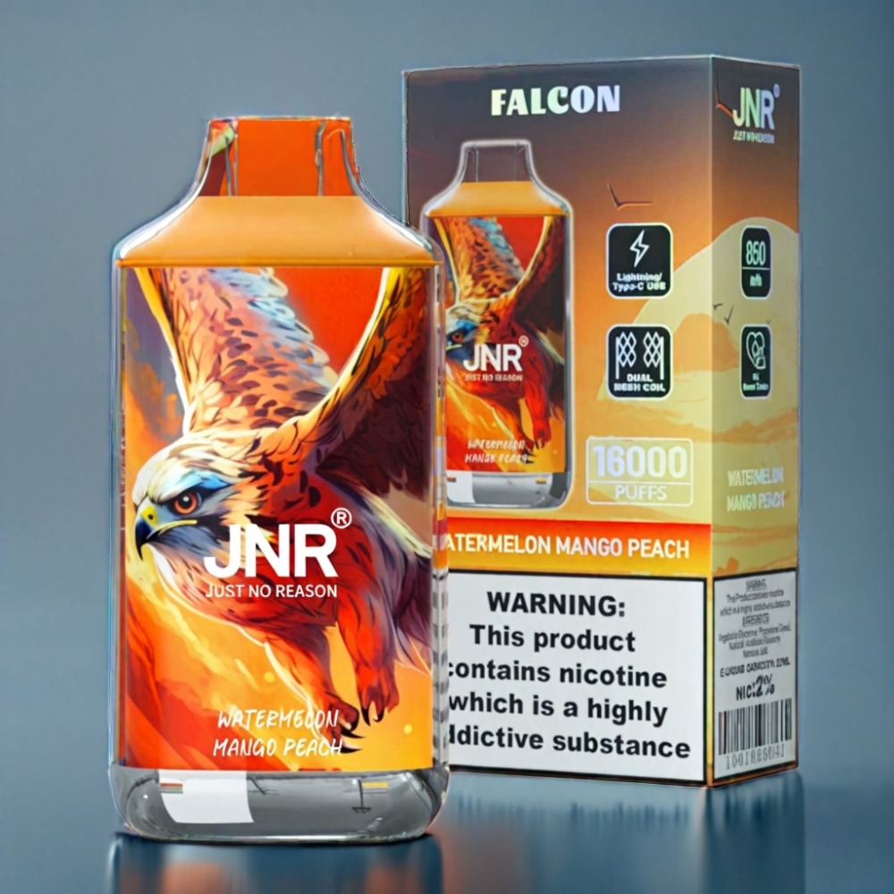 JNR Falcon 16000 Puffs Vandmelon Mango Fersken 850 mAh Engros Danmark