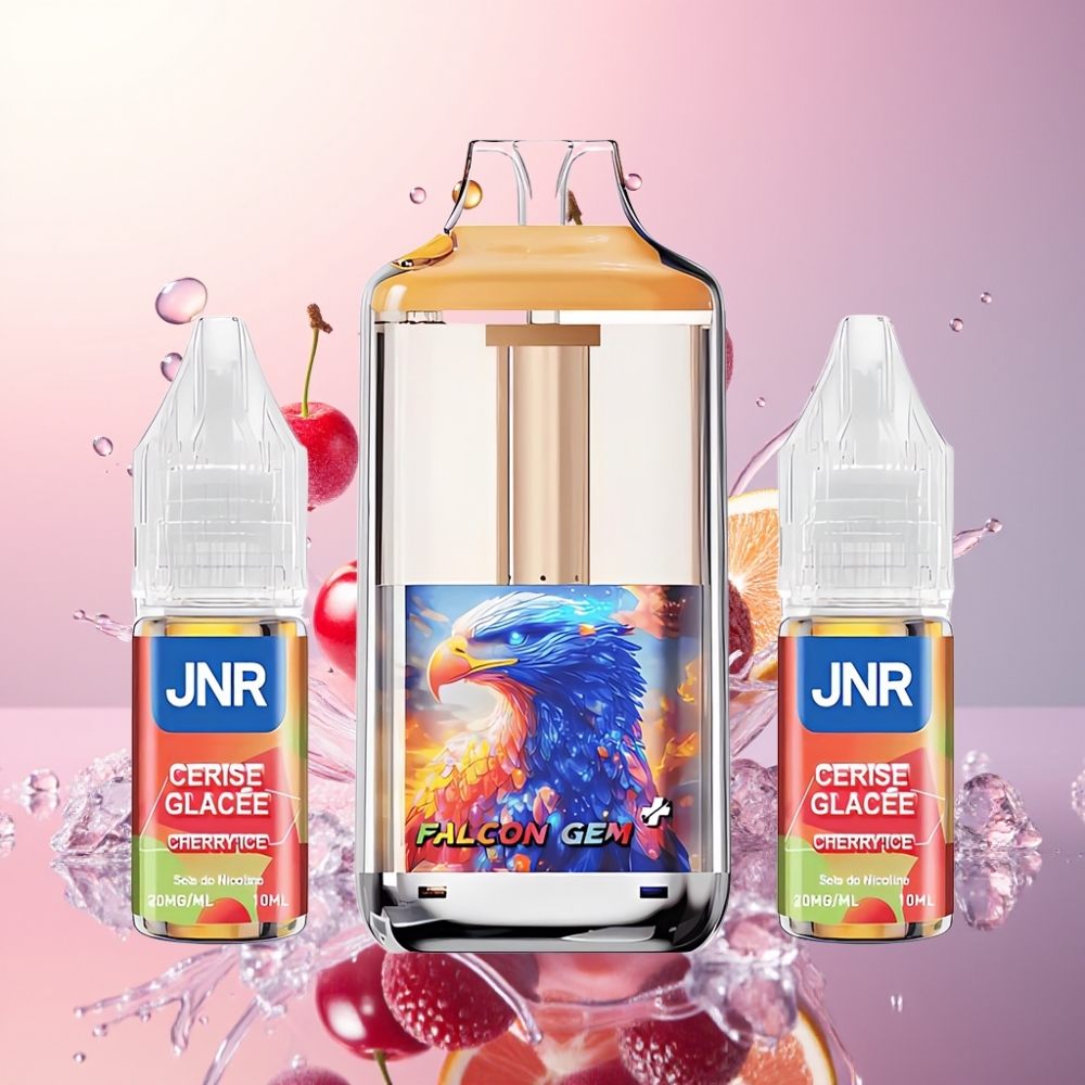 JNR Falcon GEM⁺ 30000 Puffs Dual Mesh Refillable Pod Vape Kirsebær Is Engros Danmark