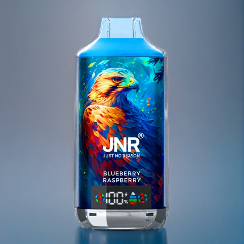 JNR Falcon X 18000 Puffs Blåbær Hindbær Digital Display Engros Danmark