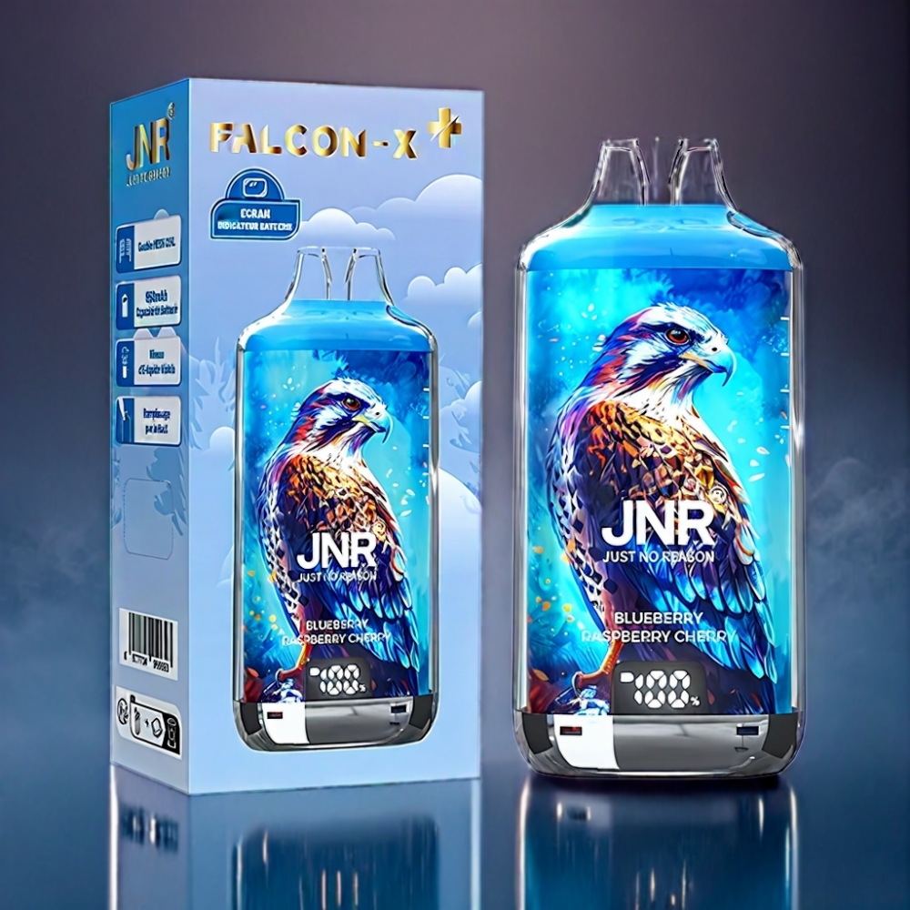 JNR Falcon X⁺ 28000 Puffs Blåbær Hindbær Kirsebær Engros Danmark